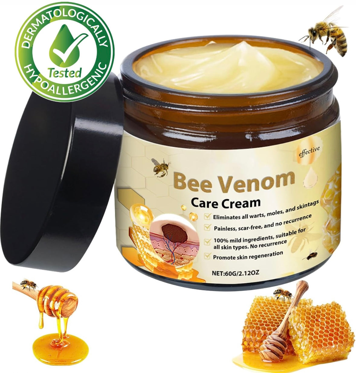 Crema Facial Reparadora con Veneno de Abeja