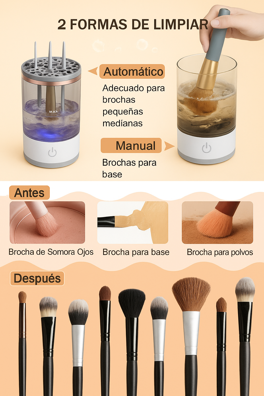 Limpiador de Brochas de Maquillaje